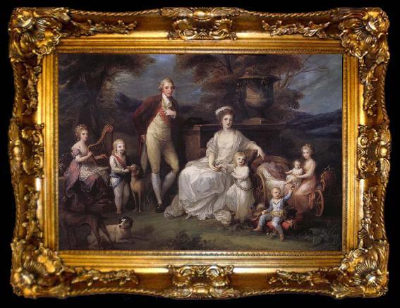 framed  Angelica Kauffmann Olskizze zum Bildnis der koniglichen Familie von Neapel und beider Sizilien, ta009-2
